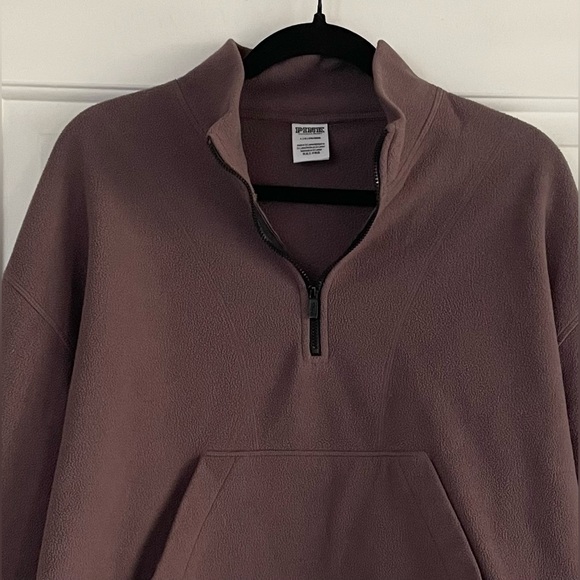 PINK Victoria's Secret Mauve/Brownish Half-Zip Sweater - Picture 2 of 5